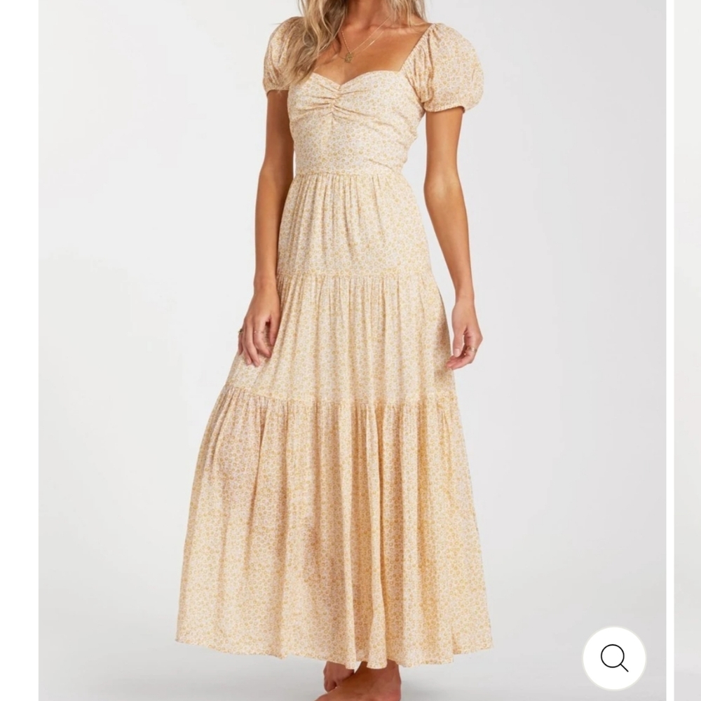 New Billabong Sunrise Tiered Maxi Dress Size Small